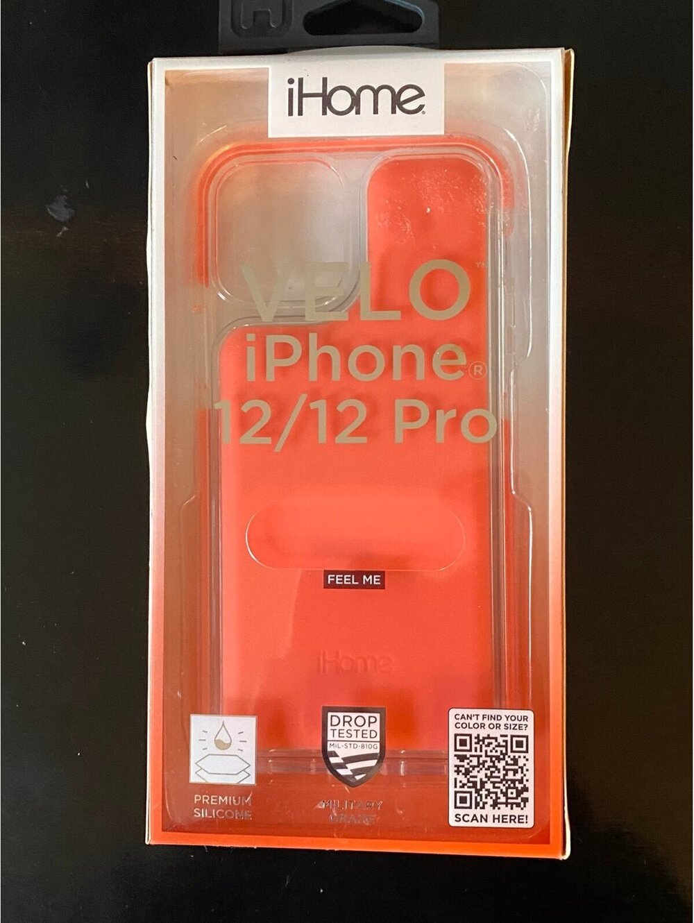 iHome Velo Silicone Impact Case for iPhone 12/12 Pro  Coral